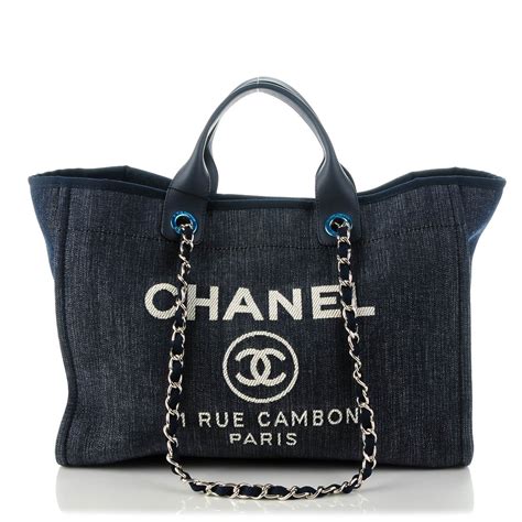 denim chanel bag replica|chanel denim shopping bag.